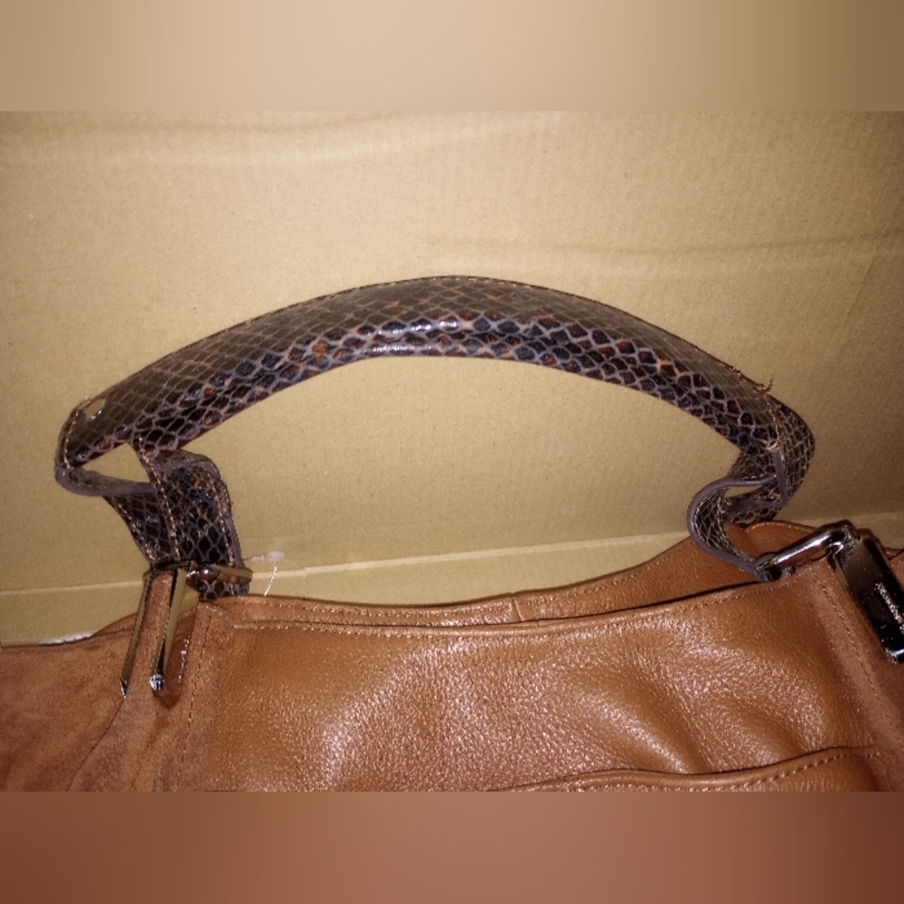 B. Makowsky Brown Fringe Soft Leather With Suede … - image 7